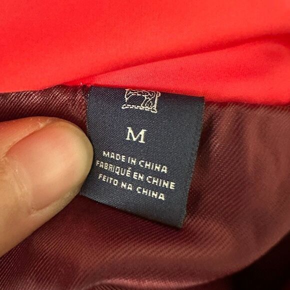 Scotch & Soda Satin Red‎ Zip Up Lined Bomber Jacket Pockets Festive Americana M - Picture 9 of 11